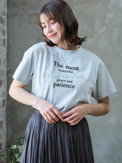 LUDIC PARK(ルディックパーク) |【接触冷感/吸水速乾/UV】フロッキープリント×ラメ刺繍ロゴTシャツ