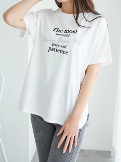 LUDIC PARK(ルディックパーク) |【接触冷感/吸水速乾/UV】フロッキープリント×ラメ刺繍ロゴTシャツ