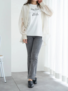 LUDIC PARK(ルディックパーク) |【接触冷感/吸水速乾/UV】フロッキープリント×ラメ刺繍ロゴTシャツ
