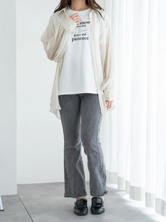 LUDIC PARK(ルディックパーク) |【接触冷感/吸水速乾/UV】フロッキープリント×ラメ刺繍ロゴTシャツ