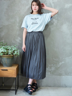 LUDIC PARK(ルディックパーク) |【接触冷感/吸水速乾/UV】フロッキープリント×ラメ刺繍ロゴTシャツ