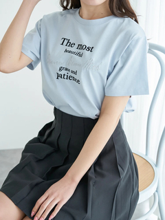 LUDIC PARK(ルディックパーク) |【接触冷感/吸水速乾/UV】フロッキープリント×ラメ刺繍ロゴTシャツ