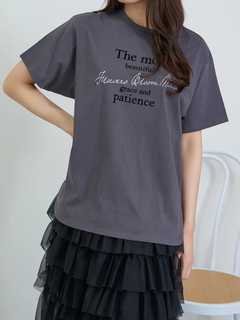 LUDIC PARK(ルディックパーク) |【接触冷感/吸水速乾/UV】フロッキープリント×ラメ刺繍ロゴTシャツ