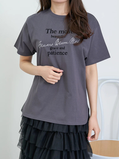 LUDIC PARK(ルディックパーク) |【接触冷感/吸水速乾/UV】フロッキープリント×ラメ刺繍ロゴTシャツ