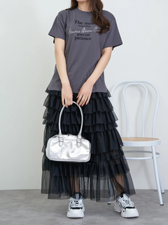 LUDIC PARK(ルディックパーク) |【接触冷感/吸水速乾/UV】フロッキープリント×ラメ刺繍ロゴTシャツ
