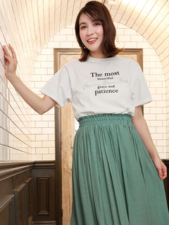 LUDIC PARK(ルディックパーク) |【接触冷感/吸水速乾/UV】フロッキープリント×ラメ刺繍ロゴTシャツ