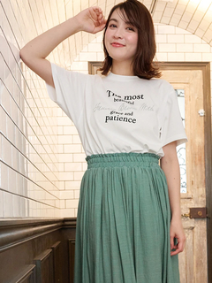 LUDIC PARK(ルディックパーク) |【接触冷感/吸水速乾/UV】フロッキープリント×ラメ刺繍ロゴTシャツ