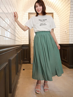 LUDIC PARK(ルディックパーク) |【接触冷感/吸水速乾/UV】フロッキープリント×ラメ刺繍ロゴTシャツ
