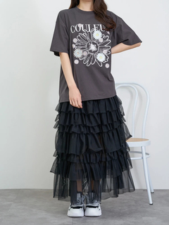 LUDIC PARK(ルディックパーク) |メニーフラワー刺繍Tシャツ