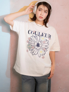 LUDIC PARK(ルディックパーク) |メニーフラワー刺繍Tシャツ
