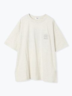 LUDIC PARK(ルディックパーク) |フラワーバックプリント×刺繍Tシャツ
