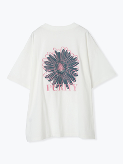 LUDIC PARK(ルディックパーク) |フラワーバックプリント×刺繍Tシャツ