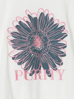 LUDIC PARK(ルディックパーク) |フラワーバックプリント×刺繍Tシャツ