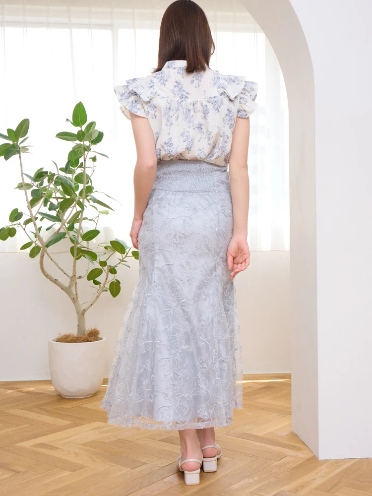 MICHAEL KORS 花柄フリルブラウス M MICHAEL KORS 花柄フリルブラウス M MICHAEL KORS 花柄フリル