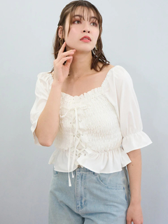 LUDIC PARK(ルディックパーク) |デシンシャーリングプルオーバー(無地/花柄)