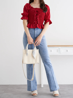 LUDIC PARK(ルディックパーク) |デシンシャーリングプルオーバー(無地/花柄)