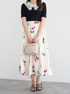 LUDIC PARK(ルディックパーク) |襟レースリブニットトップス