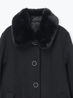 LUDIC PARK(ルディックパーク) |フェイクウールファー襟付きロングコート