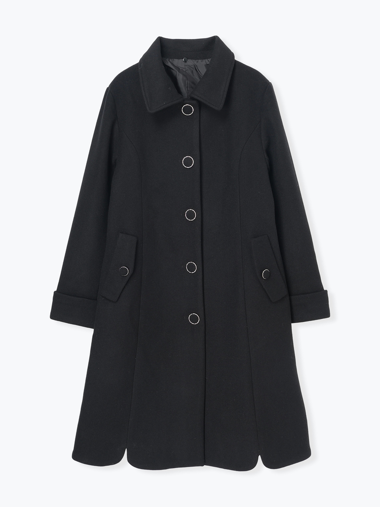 フェイクウールファー襟付きロングコート / LUDIC PARK（ルディック