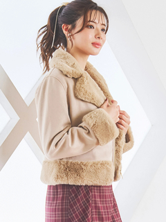 LUDIC PARK(ルディックパーク) |スエードファーライダースジャケット