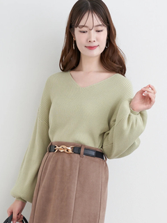 LUDIC PARK(ルディックパーク) |Vネックミルキーニットトップス