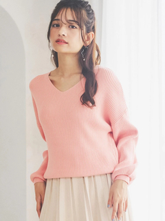 LUDIC PARK(ルディックパーク) |Vネックミルキーニットトップス