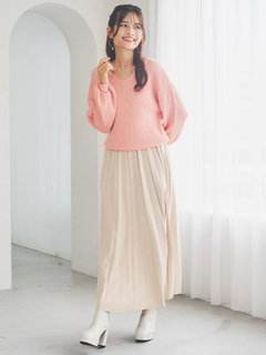 LUDIC PARK(ルディックパーク) |Vネックミルキーニットトップス