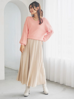 LUDIC PARK(ルディックパーク) |Vネックミルキーニットトップス