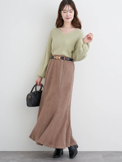 LUDIC PARK(ルディックパーク) |Vネックミルキーニットトップス