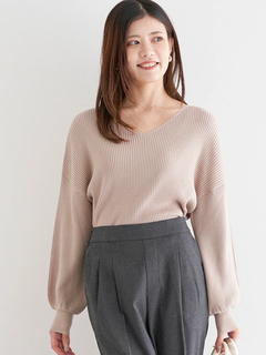 LUDIC PARK(ルディックパーク) |Vネックミルキーニットトップス