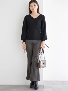 LUDIC PARK(ルディックパーク) |Vネックミルキーニットトップス