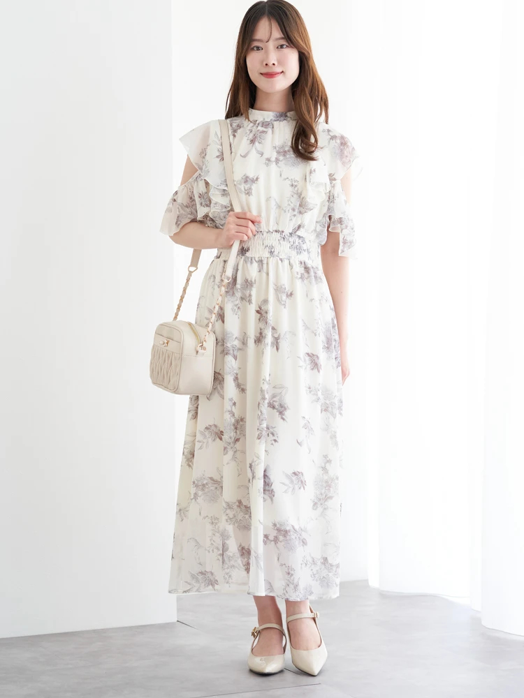 8さま専用 CHOCOCHIP COOKIE 花柄フリルワンピース 半袖 花柄