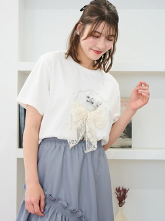 LUDIC PARK(ルディックパーク) |ネコリボン×パールTシャツ