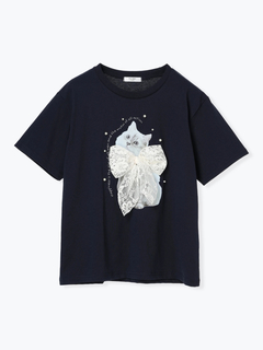 LUDIC PARK(ルディックパーク) |ネコリボン×パールTシャツ