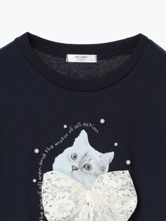 LUDIC PARK(ルディックパーク) |ネコリボン×パールTシャツ