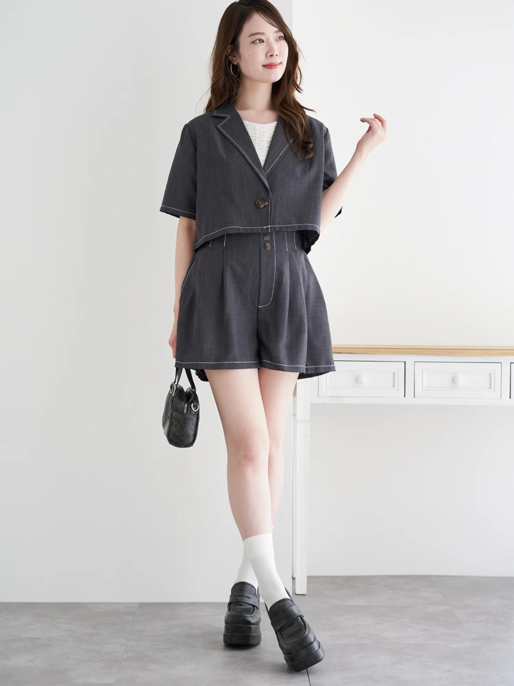 SET]半袖ショートジャケット×ショートパンツ / LUDIC PARK（ルディック