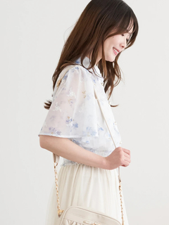 LUDIC PARK(ルディックパーク) |刺繍風プリント花柄ブラウス