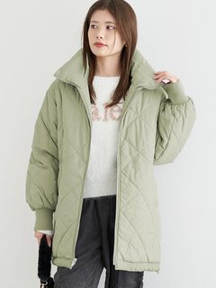 LUDIC PARK(ルディックパーク) |[2WAY]スタンドカラーリバーシブル中綿ドロストブルゾン