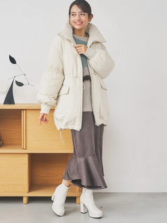 LUDIC PARK(ルディックパーク) |[2WAY]スタンドカラーリバーシブル中綿ドロストブルゾン