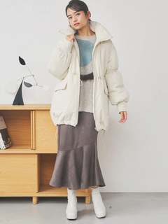 LUDIC PARK(ルディックパーク) |[2WAY]スタンドカラーリバーシブル中綿ドロストブルゾン