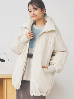 LUDIC PARK(ルディックパーク) |[2WAY]スタンドカラーリバーシブル中綿ドロストブルゾン