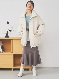 LUDIC PARK(ルディックパーク) |[2WAY]スタンドカラーリバーシブル中綿ドロストブルゾン