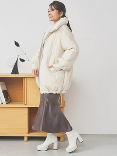 LUDIC PARK(ルディックパーク) |[2WAY]スタンドカラーリバーシブル中綿ドロストブルゾン