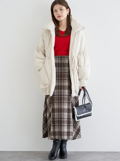 LUDIC PARK(ルディックパーク) |[2WAY]スタンドカラーリバーシブル中綿ドロストブルゾン