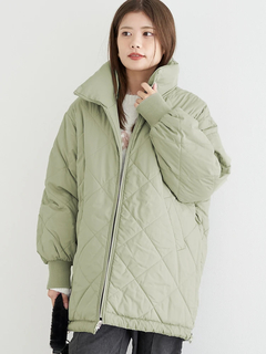 LUDIC PARK(ルディックパーク) |[2WAY]スタンドカラーリバーシブル中綿ドロストブルゾン