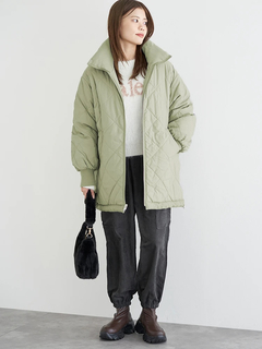 LUDIC PARK(ルディックパーク) |[2WAY]スタンドカラーリバーシブル中綿ドロストブルゾン