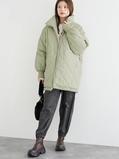 LUDIC PARK(ルディックパーク) |[2WAY]スタンドカラーリバーシブル中綿ドロストブルゾン