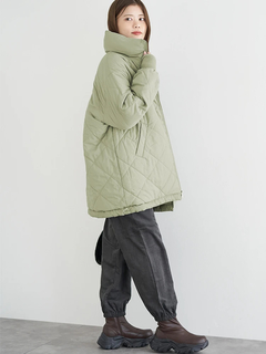 LUDIC PARK(ルディックパーク) |[2WAY]スタンドカラーリバーシブル中綿ドロストブルゾン