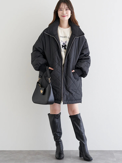 LUDIC PARK(ルディックパーク) |[2WAY]スタンドカラーリバーシブル中綿ドロストブルゾン