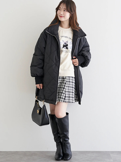 LUDIC PARK(ルディックパーク) |[2WAY]スタンドカラーリバーシブル中綿ドロストブルゾン